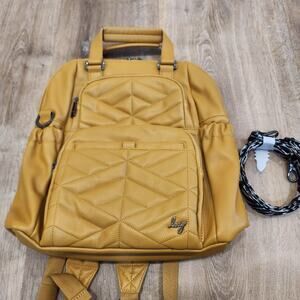 Lug Canter Mustard Yellow Convertible Tote Backpack NWOT W/Crossbody Strap